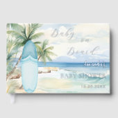 Livre d'hôtes baby shower bébé à bord de la planch (Recto)