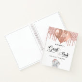 Livre d'hôtes baby shower éléphant rose or blanc (Intérieur)