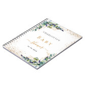 Livre d'hôtes baby shower eucalyptus verdure (Côté gauche)