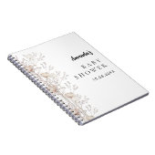 Livre d'hôtes baby shower fleur sauvage crème beig (Côté Droit)