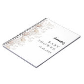 Livre d'hôtes baby shower fleur sauvage crème beig (Côté gauche)