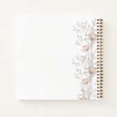 Livre d'hôtes Baby shower fleur sauvage fleur beig (Dos)