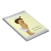 Livre d'hôtes Baby shower jaune et gris (Côté Droit)