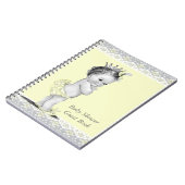 Livre d'hôtes Baby shower jaune et gris (Côté gauche)