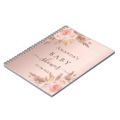 Livre d'hôtes Baby shower pampas herbe rose or (Côté gauche)