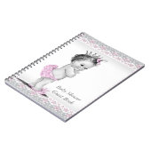 Livre d'hôtes Baby shower rose et gris (Côté gauche)