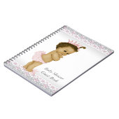 Livre d'hôtes Baby shower rose et gris (Côté gauche)