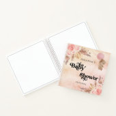 Livre d'hôtes baby shower teddy pampas herbe blush (Intérieur)