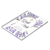 Livre d'hôtes baptême lavande violette florales (Côté gauche)