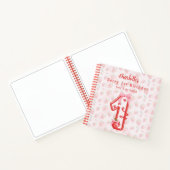 Livre d'hôtes Berry 1st Birthday fraises red (Intérieur)