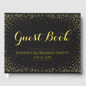 Livre d'hôtes Black with Gold Confetti (Recto)
