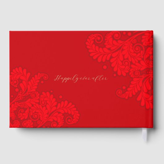 Livre d'hôtes chinois Mariage traditionnel (RED) (Verso)