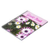 Livre d'hôtes Daisy Belle Fleur rose fleurie (Côté gauche)