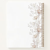 Livre d'hôtes douche nuptiale fleur sauvage crème (Dos)