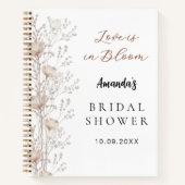 Livre d'hôtes douche nuptiale fleur sauvage crème  (Devant)