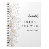 Livre d'hôtes douche nuptiale fleur sauvage crème  (Devant)