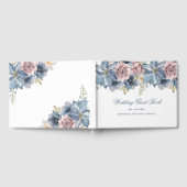 Livre d'hôtes Dusty Blue et Mauve Floral Mariage (Complet)