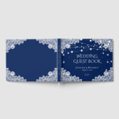 Livre d'hôtes Elegant Navy Blue and Lace Mariage (Complet)