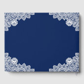 Livre d'hôtes Elegant Navy Blue and Lace Mariage (Verso)