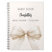 Livre d'hôtes Fête des mariées arc crème beige (Devant)