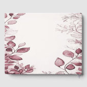 Livre d'hôtes Feuille rouge moderne (Verso)