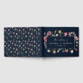 Livre d'hôtes Fleur sauvage de la Marine Blue (Complet)