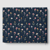 Livre d'hôtes Fleur sauvage de la Marine Blue (Verso)