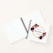 Livre d'hôtes fleurons de douche nuptiale bordeaux (Intérieur)