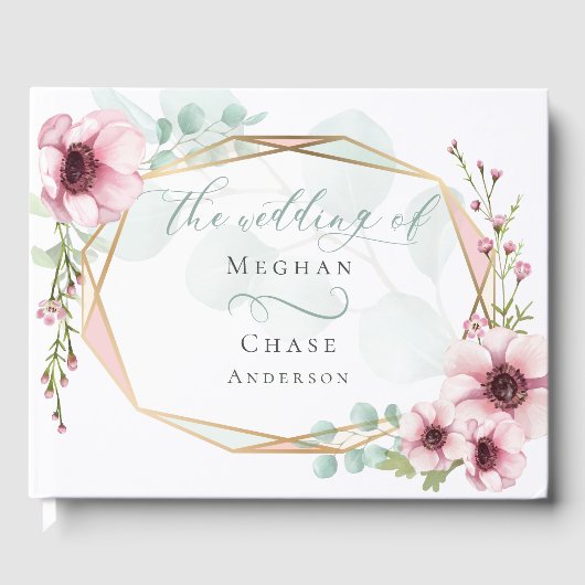 Livre d'hôtes Fleurs de printemps fraîches et feui (Recto)