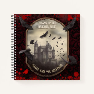 Livre d'hôtes Haunted Castle Halloween de Dracula
