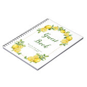 Livre d'hôtes italien Citron vert Cadre Mariage (Côté gauche)