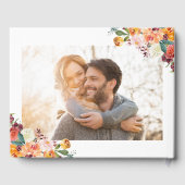 Livre d'hôtes Mariage à fleurs automnales, rose or (Verso)