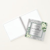 Livre d'hôtes mariage argent blanc florales eucaly (Intérieur)