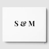 Livre d'hôtes mariage Black White Classic (Verso)