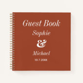 Livre d'hôtes mariage Brown Terracotta (Devant)