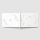 Livre d'hôtes Mariage classique Gold Greenery (Complet)