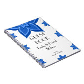 Livre d'hôtes mariage Cobalt Blue Flower (Côté Droit)