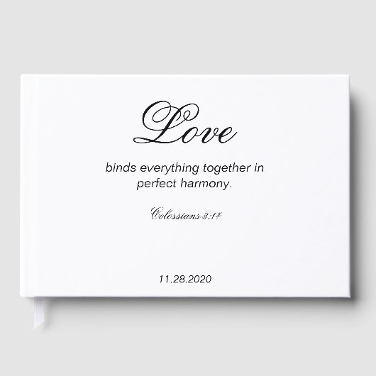 Livre d'hôtes Mariage Colossians (Recto)