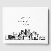 Livre d'hôtes Mariage Dallas Skyline (Verso)