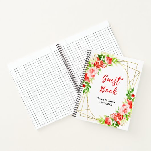 Livre d'hôtes Mariage de pastèque et grenade (Intérieur)