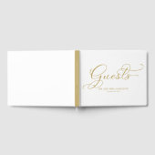 Livre d'hôtes mariage Elegant Gold Foil Script (Complet)