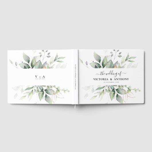 Livre d'hôtes Mariage Eucalyptus Leaf (Complet)