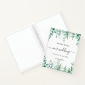 Livre d'hôtes mariage eucalyptus verdure bois (Intérieur)