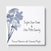 Livre d'hôtes Mariage Fleur Bleu Doux (Recto)