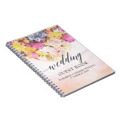 Livre D'Hôtes mariage Fleurs D'Aquarelle Chic Et C (Côté Droit)