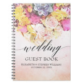 Livre D'Hôtes mariage Fleurs D'Aquarelle Chic Et C (Devant)