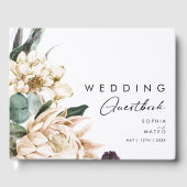 Livre d'hôtes Mariage Floral Blanc (Recto)