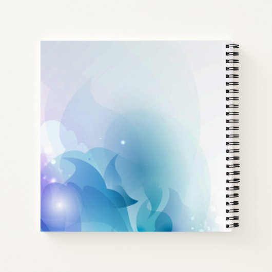 Livre d'hôtes Mariage Floral Bleu et Violet (Dos)