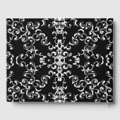 Livre d'hôtes Mariage gothique Black & White Swirl (Verso)