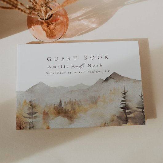 Livre d'hôtes Mariage moderne Cabine rustique